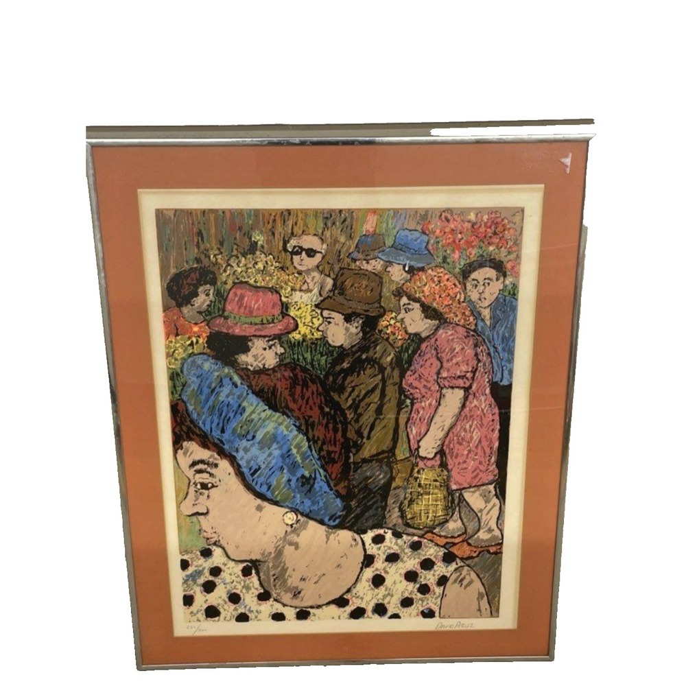 DAVID AZUZ "MARKETPLACE". LIMITED EDITION SIGNED LARGE SERIGRAPH 260 Of 300